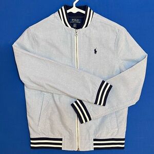Polo Ralph Lauren- Cotton Oxford Baseball Zip-up Jacket